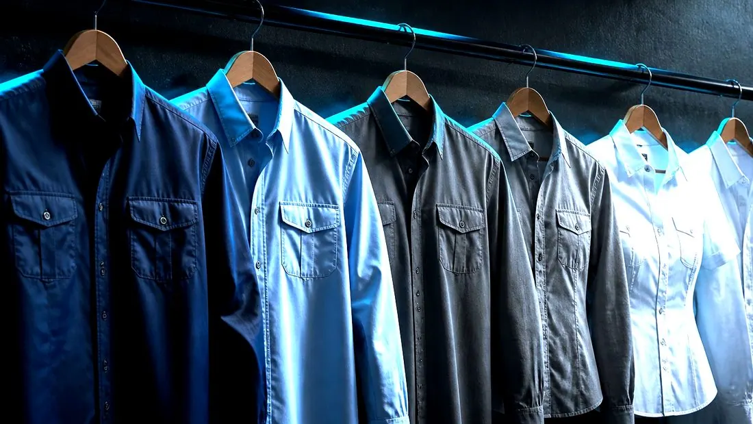 Work Shirts and Blouses with Wrinkle Resistance